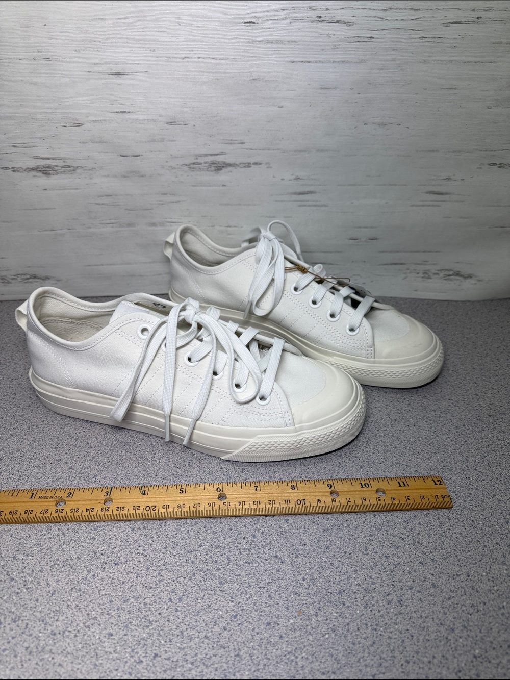 adidas White Low-Top Sneakers